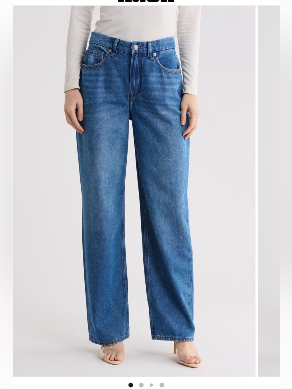 Good American Good '90s Lowered Belt
Loop jeans size 6 NWT